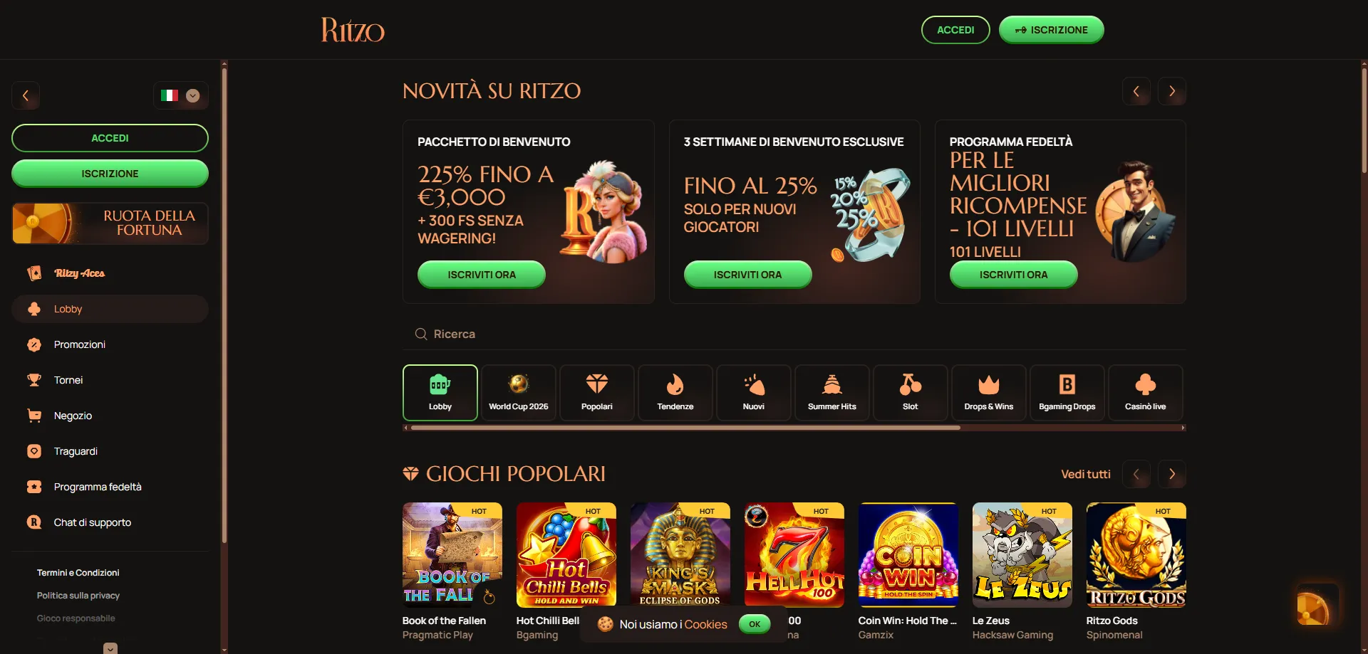 Metodi di pagamento Ritzo Casino — depositi e prelievi sicuri 2026